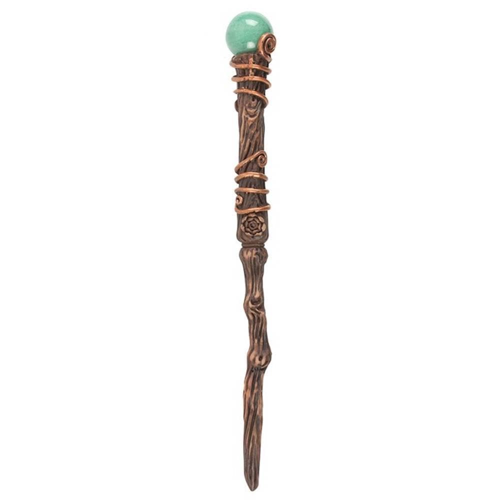 Something Different Men's Brown/Green Abundance Aventurine Crystal Wand (One Size) ()