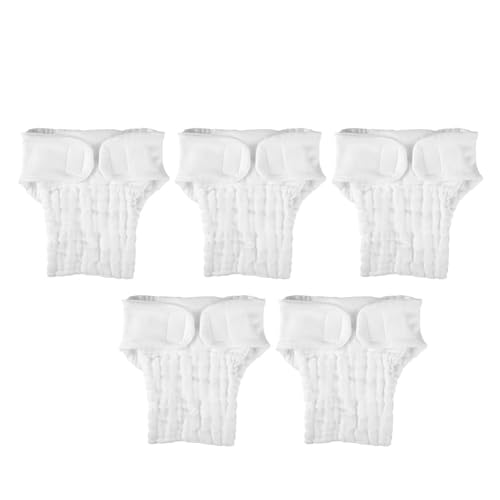 Alipis 5pcs White Reusable Nappy Liners and Adult, Cotton Material