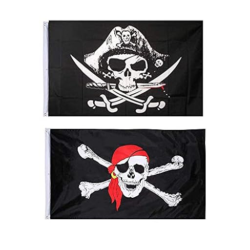 2 Piezas Bandera del Cráneo, Bandera Pirata Jolly Roger, para la Decoración de Halloween, Juego Pirata, Fiesta Pirata | Ya disponible en tu tienda friki favorita! En mundofriki.es!