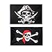 Integrity.1 Bandera Pirata,2 Piezas Bandera del Cráneo, Bandera Pirata del Partido, Bandera Pirata Jolly Roger, para la Decoración de Halloween, Juego Pirata, Fiesta Pirata, Cosplay Pirata