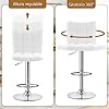 Yaheetech Juego de 2 Taburete de Bar Taburete de Altura Ajustable 92,5-113 cm Taburete Industrial Metal Silla de Cocina Tasburete Alto para Cocina Bar Comedor Blanco #4