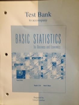Paperback Test Bank: Tb Basic Statistics Business & Economics Book