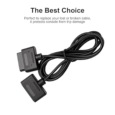 CSTESVN SNES Controller Extension Cable, 2-Pack 1.8M/6FT Replacement Controller Extension Cable for Super Nintendo SNES SFC Game Console