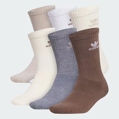 Brown/Beige Crew Socks 6-Pack for Men by ADIDAS2