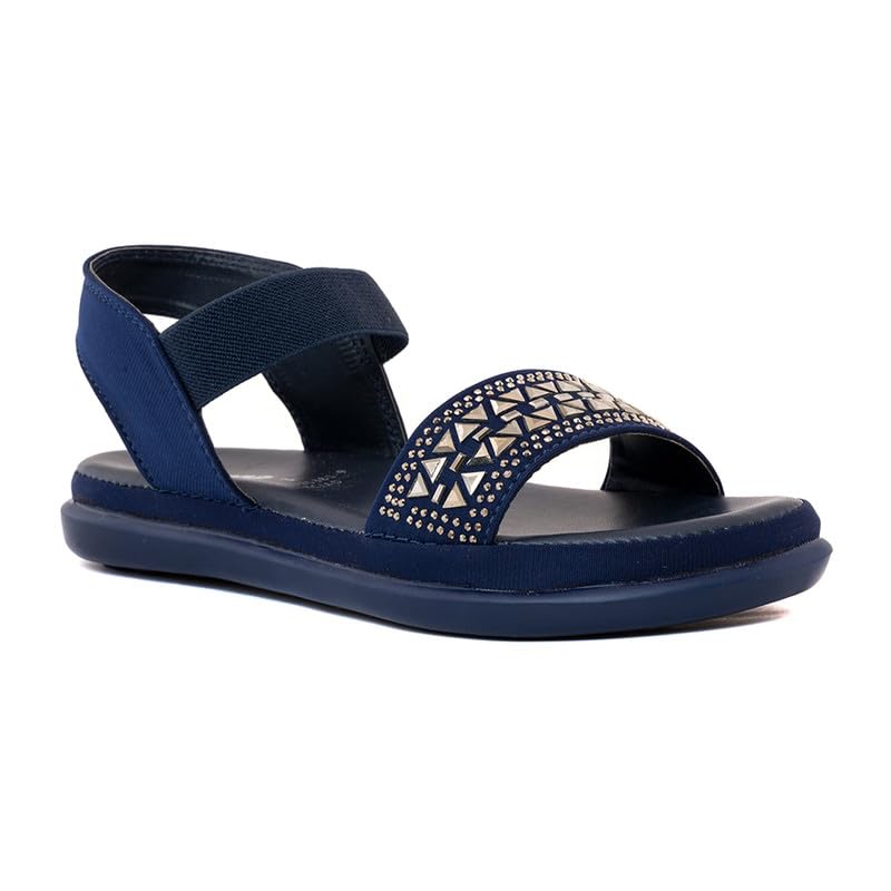 Khadims Adrianna Navy Flat Slingback Sandal for Girls - 5-13 yrs (3813259) (B0CJTX2F64) Amazon Price History, Amazon Price Tracker