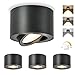 GeyouLux LED Aufbauspots Dimmbar - Extra Flach & 30° Schwenkbar Ø80x50mm Deckenspots Schwarz - inkl. 5W 500LM LED Modul 230V - 3000K/4000K/6500K Aufbauleuchte Aufputz Spots Aufbaustrahler Rund 4 Stück Baby,Schwarz günstig Kaufen-GeyouLux LED Aufbauspots Dimmbar - Extra Flach & 30° Schwenkbar Ø80x50mm Deckenspots Schwarz - inkl. 5W 500LM LED Modul 230V - 3000K/4000K/6500K Aufbauleuchte Aufputz Spots Aufbaustrahler Rund 4 Stück
