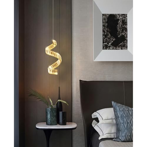 Chandelier cristal single head LED 36W dimmable pour îlot de cuisine