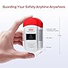 Natural Gas Detector CH4/Propane/Methane - Portable Natural Gas Leak Alarm with LED Light & Audible Alert, 100% Battery-Powered Gas Monitor for Home, RV, Kitchen, Apartment Safety (Battery Included)