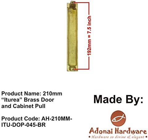 Adonai Hardware 210mm Iturea Brass Door Pull (Supplied as 2 Pieces per Pack)