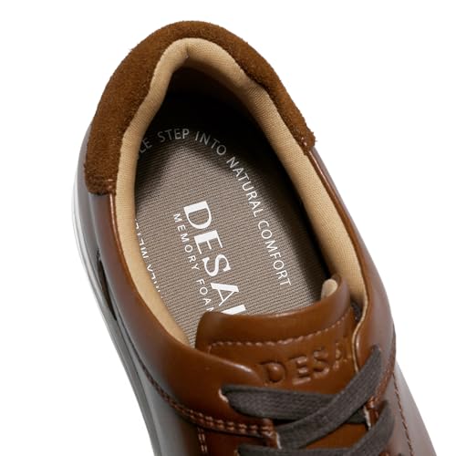 Image of Classic Sneakers Leather Casual Dress Sneakers Breathable Lace-up Oxford Fashion Sneaker for Men