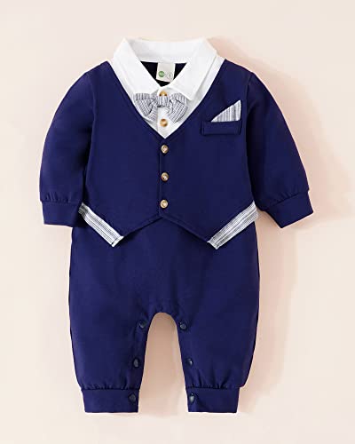 Slylynx Baby Boy 3-6 Months Clothes Romper Baby Boy Tuxedo Baptism Outfit 6 Month Boy Clothing Baby Boy Suit #TOP4