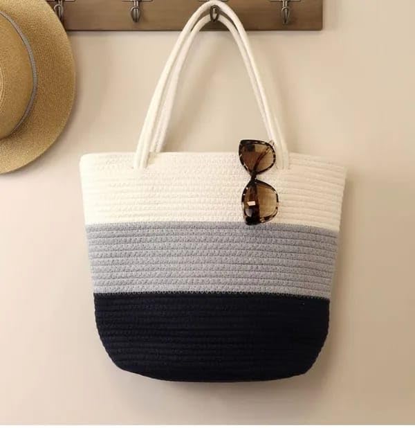 Image of Handbag for Women | Handmade Natural Cane & Dry Grass Tote Bag | Stylish Shoulder Bag for Women | Ladies Purse for Office, Travel & Daily Use | Traditional Indian Hand Bag | Gift for Women
