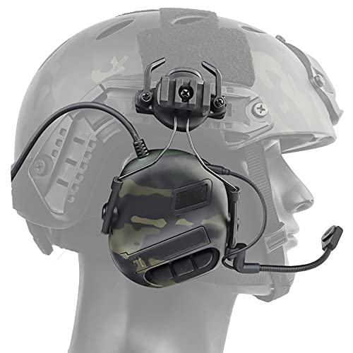 Auriculares tácticos con walkie talkie y micrófono para caza airsoft 5