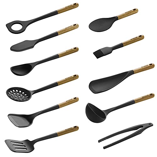 Staub Silicone with Wood Handle 11-pc Cooking Utensil Set by STAUB - Image 4