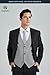 HISDERN Mens Suits Vest Grey Business Formal Dress Waistcoat Solid Color Casual Wedding Vests for Suit or Tuxedo