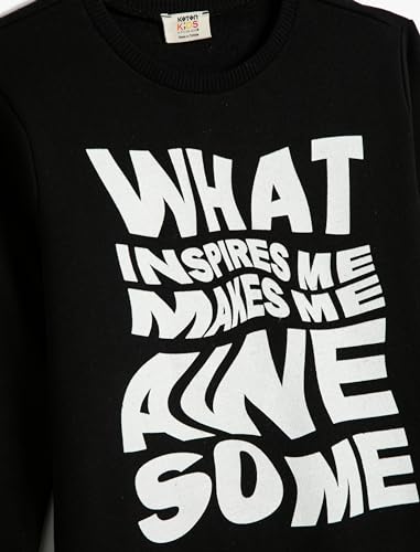 Sweatshirt garçon Koton intérieur brossé pour éviter le froid à l'école - 3