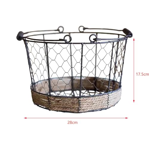 Cesta para huevos de estilo rústico: soporte metálico con asa para tu encimera 4