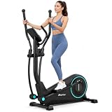 Dripex Ellittica da Casa Ultra Silenziosa, 16 Livelli di Resistenza Magnetica, Display LCD, Supporta fino a 120 kg, Macchina Cardio per Allenamento Total Body