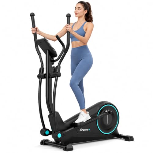 Image of Dripex Elliptical Exercise Machine, Hyper-Quiet Magnetic Elliptical Machine for Home, 15.3 inch Stride Elliptical Training Machines with 16 Levels Resistance, 17.64LBS Flywheel, Pulse Sensor