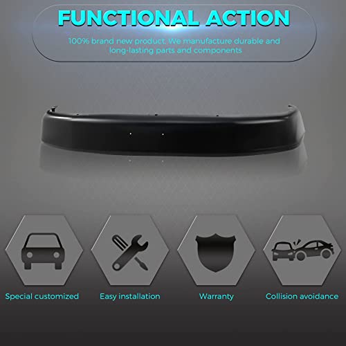 Titanium Plus Autoparts 1992-1997 Compatible With Ford F150 F250 F350 F53 F59 Bronco Front Bumper Face Bar Fo1002340 F2Tz17757C #TOP4