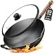Gusseisen Wok mit Deckel für alle Herdarten, 33 cm, 5L