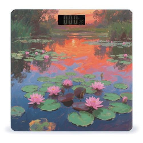 Báscula digital para baño con pantalla LCD brillante