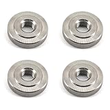 (4 Pieces) M12 Round Knurled Thumb Nut 304 Stainless Steel Metric Thread Nuts Hand Screw Knobs Lock Adjusting Nuts Fasteners for 3D Printer Parts