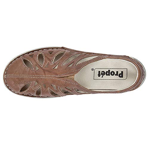 Image of Propet Womens Cameo Cut Out Slip On Flats Casual - Brown