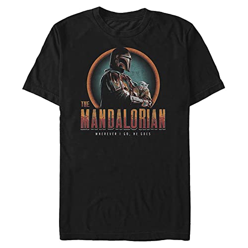 Star Wars Mando t-shirt homme haut vintage imprimé col rond