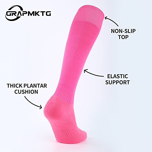 Image of GRAPMKTG 3 Pack Softball Soccer Socks Baseball Football Socks for Youth Men and Women