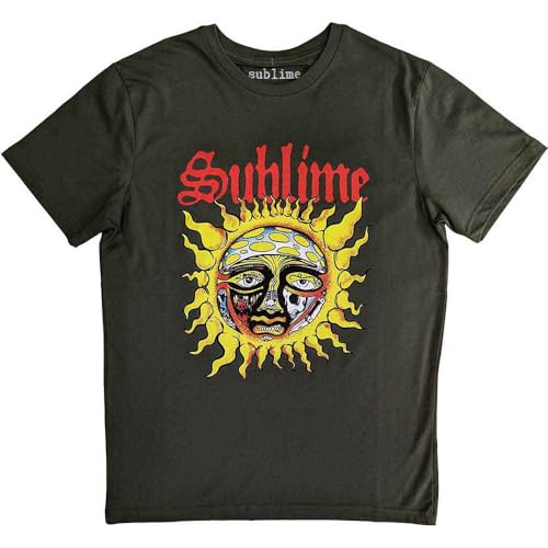 T-Shirt Jaune Sublime Sun Band Logo Nouveau Officiel pour Homme et Femme