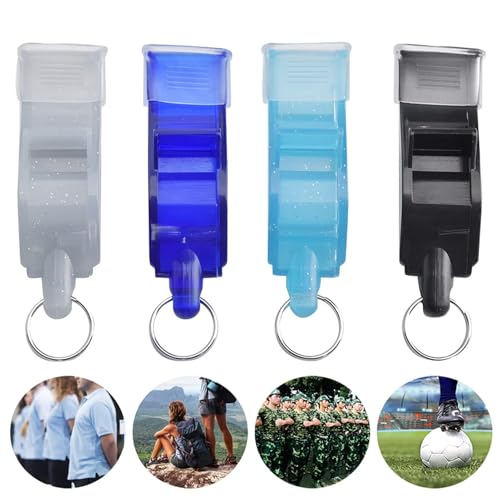 Silbatos deportivos ABS con cuerda y protector de dientes x4 miniatura 5