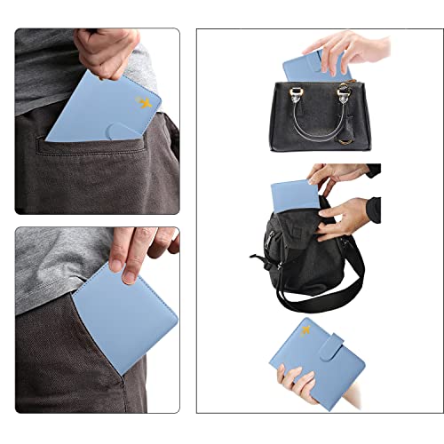 Passport Holder Passport Wallets, Upgraded Passport Holder Card Slots, Rfid Waterproof Travel Wallets For Men/Women/Family And Business (Blue) #TOP4