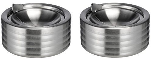 Bambelaa. Cenicero tormenta de acero inoxidable con aspecto