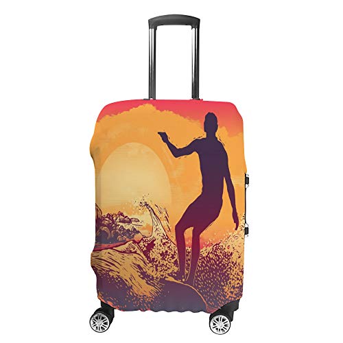 Housse de valise élastique Silhouette Surfer pour protéger vos bagages de soute en vacances