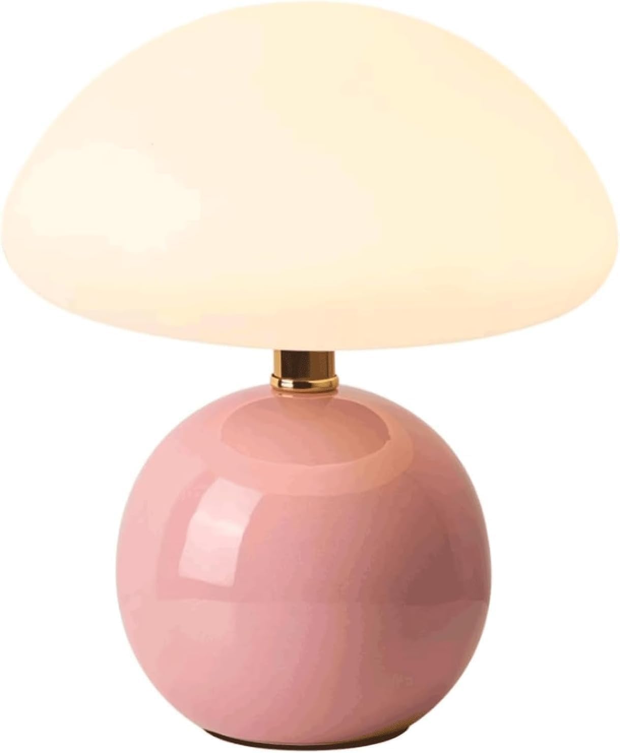 DFAEEKIYO Bedside Lamps Fashion Desk Lamp Ceramic Table Adjustable Button Reading Light(Pale Red)