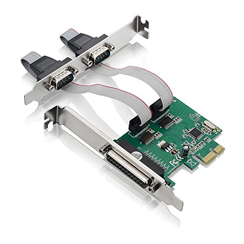 Image of X-MEDIA XM-PEX-1P2S PCI-E Parallel Serial Combo Card, (1) Parallel, (2) Serial RS232 PCI Express (PCIe x1) Controller Card | WCH382L Chipset | Supports ECP /EPP /SPP & 16C550 UART