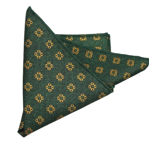 Pochette de costume or et marron (lot de 2) : mouchoirs de poche 23 cm pour tenue d'affaires homme