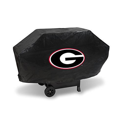 Rico Industries NCAA Georgia Bulldogs Black Deluxe Grill Cover Deluxe Vinyl Grill Cover - 68' Wide/Heavy Duty/Velcro Staps