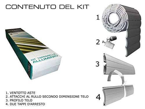 Kit tapparella in alluminio (l 123 x h 160 cm