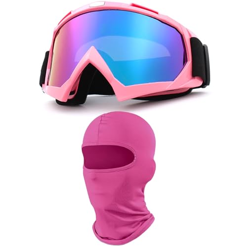 Opiniones y reviews de Pasamontañas para Niña , listamos los 10 mejores. 43 immoono - anteojos de motocicleta rosa con pasamontañas para mujeres y niñas, anteojos de seguridad para motocross, equitación, marco rosa, lentes azules coloridos