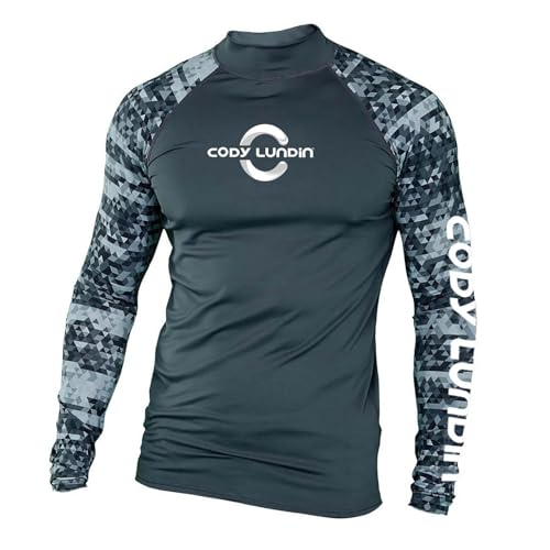 Agoky Męska Koszulka z Długim Rękawem, Rashguard, Do Schnorchelowania, Pływania, Surfingu, Nurkowania, Antypoślizgowa Koszulka UV, T-Shirt, Kompresyjne Bielizna Plażowa, szary węglowy., L