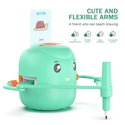 CYJBE Smart Drawing Robot | Montessori Educational Toy for Kids 5+ with Voice Interaction | Includes 100 Learning Word Cards & 16 Color Pens - Image 5