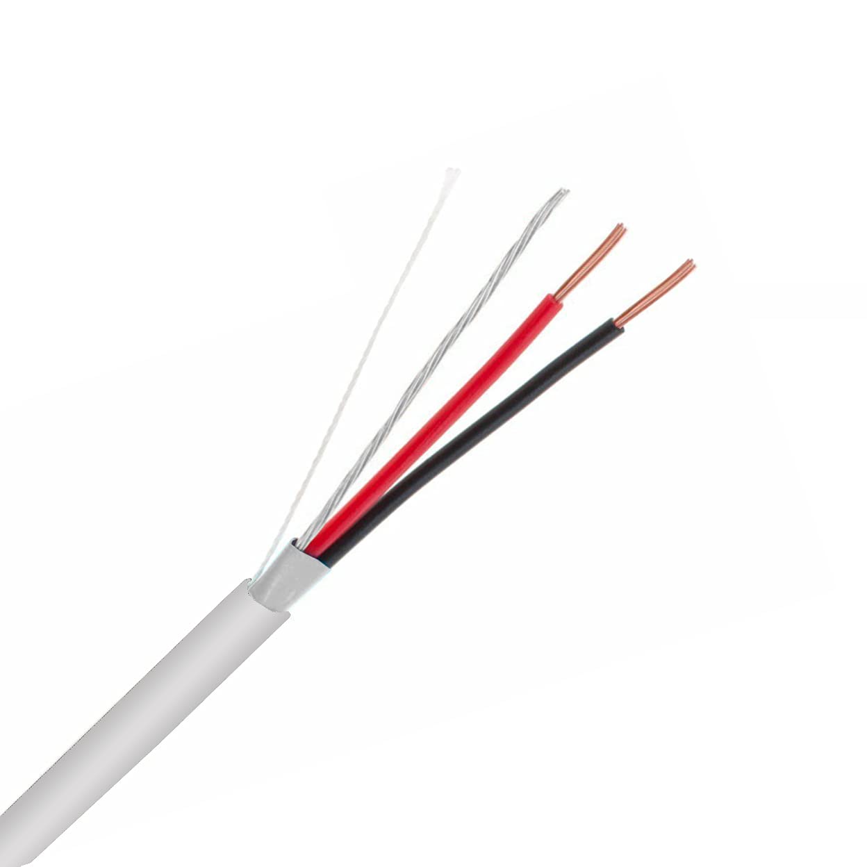 22 AWG 6 Conductors Shielded Security Alarm Wire Cable, Riser Alarm Control Cable, 125ft Spool Full Copper for Fire/Sound/Security Burglar Station Wire Security