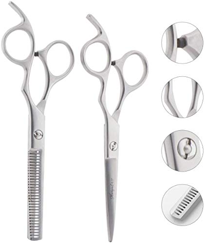 Haryali London Professional 6.5 Inch Hairdressing Thinning Barber Scissors Set Hair Cutting Hairdresser Shears With Adjustable Screw for Men and Women