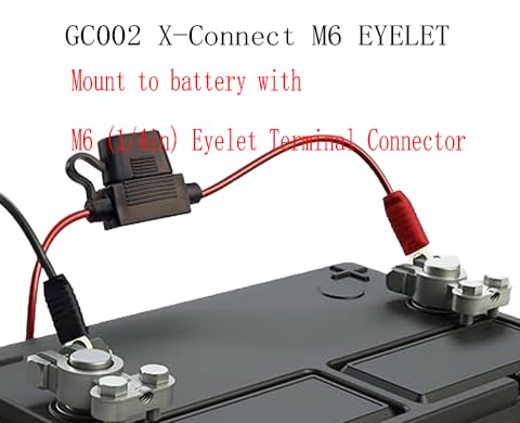 Image of 4 Pack GC002 X-Connect fit for NOCO Battery Charger Accessories,Smart Batteries Trickle Charger Cable,M6 (1 /4in) XL Eyelet Terminal