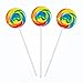 Rainbow Swirl Lollipops - 12 Suckers