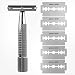 Double Edge Safety Razor Kit + 5 Swedish Platinum Super Blades | Strong Handle for Comfortable Wet Shaving | Enjoy the Closest Shave with Zero Irritation | Perfect Gift for Him | Professional (DE)