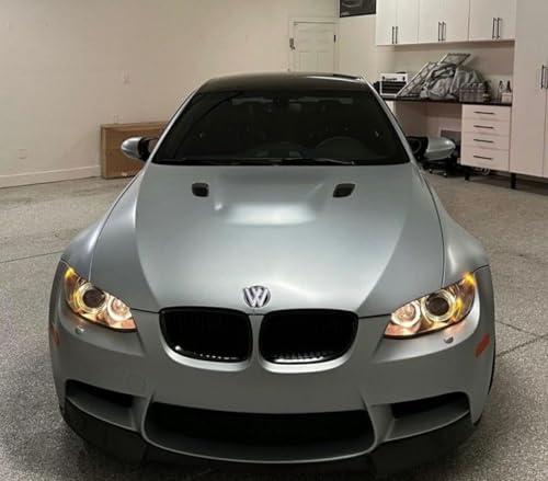 Image of WISDOM Silver Metallic Vehicle Wrap Vinyl matt Finish Easy Apply Air-Release Weatherproof DIY Car & Motorcycle (Silver MATT Metallic, 20 Inch X 8 Feet)