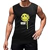 Electric Callboy Spray Smile Mens Black Sleeveless T-Shirt Graphic Tee Printed Unisex Vest Tank Tops Shirt S #2